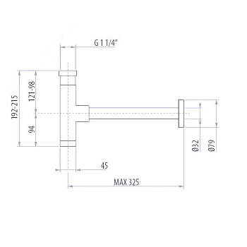 Сифон для раковины Gattoni Accessori 1/1 4 хром 0162/00C0