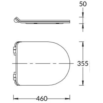 Сиденье PLAZA Modern для подвесного унитаза Kerama Marazzi белое глянцевое PLMR.seat.02\WHT