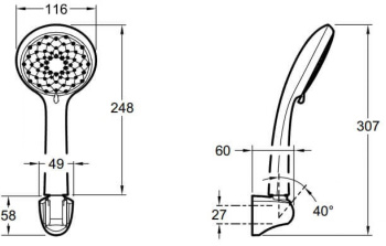 Душевой гарнитур Jacob Delafon Awaken E76759-CP