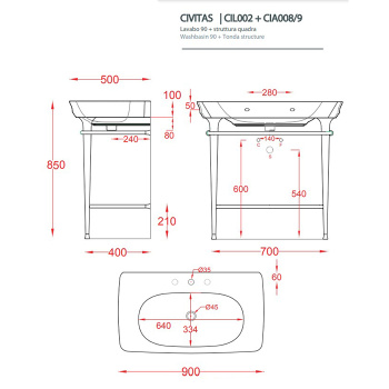 Металическая структура Quadra Artceram Civitas 70х40хh80,5, полка сетка, напольная, розовое золото CIA008 77 rosa oro