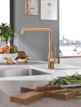 Смеситель для кухни GROHE Essence New, L-излив, тёплый закат матовый 30270DL0