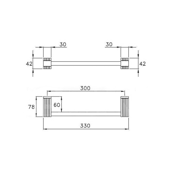 Полотенцедержатель настенный Stella Casanova 30 см 602/30 золото CS 10000 AU00