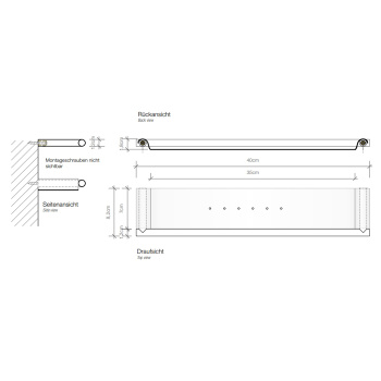 Полочка Decor Walther Mikado 521760 черный матовый