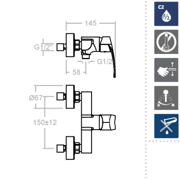 Смеситель для душа Ramonsoler New Fly 570802S