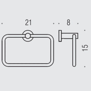 Полотенцедержатель кольцо Colombo Plus белый матовый W4931.BM