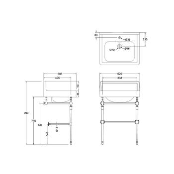 Полотенцедержатель Burlington Contemporary T23A-S BNKL никель
