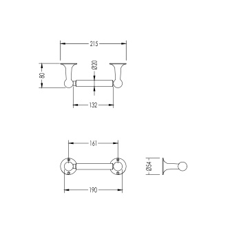 Бумагодержатель Devon&Devon New York никель блестящий NY111NKS
