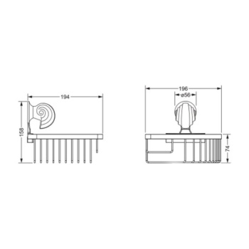 Полочка-решётка Jorger Muschel 601.00.106.020 золото