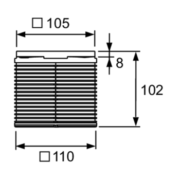 Решетка для душевого трапа Tece Tecedrainpoint S 11 3660001 сталь