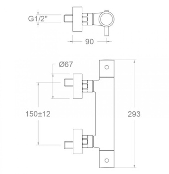 Смеситель термостатический Ramonsoler Odisea для душа золото 393401SOC