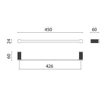 Полотенцедержатель Oasis Defile 450 хром 0AGD005CR