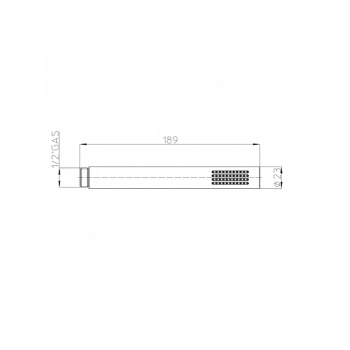 Bossini Slim-Rain Ручной душ , 1 режима струи, цвет: черный матовый B00253.073