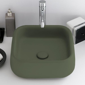 Раковина накладная Cielo Shui SHLAA40 AG 40 см зеленый