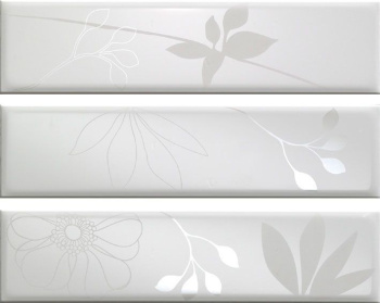 Плитка 1038450 Ins. S/3 Flair Bianco 14x56