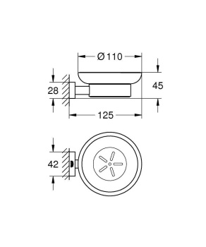 Grohe Essentials Cube Мыльница