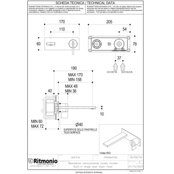 Смеситель для раковины Ritmonio Dot316 PR50AL102INOX нержавеющая сталь