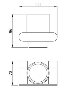 Стаканчик для зубных щёток Nofer Verona черный 16881.N