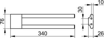 Полотенцедержатель Keuco Edition 11 11119050000 никель шлифованный