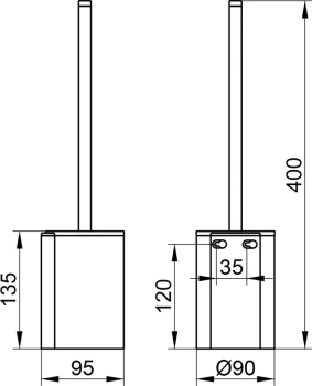 Ершик для унитаза Keuco Plan 14972010200 хром\черный