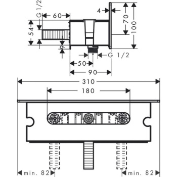Hansgrohe 26 456 000 Fixfit со встроенной функцией держателя, с клапаном обратного тока