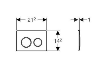 Клавиша смыва Geberit Omega 20 115.085.KK.1