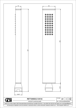 Душевая лейка Gessi Rettangolo 20154.299 Matte Black