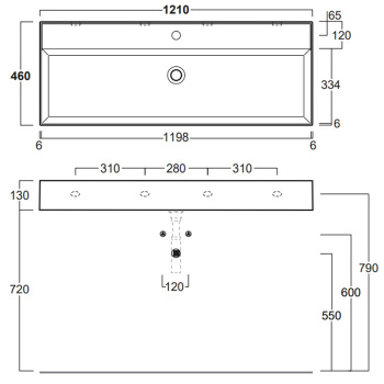 Раковина подвесная Simas Agile AG121 bi*1 белый