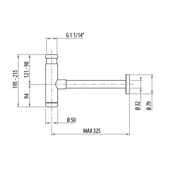 Сифон для раковины Gattoni Accessori 1/1,4 золото 0160/00D0