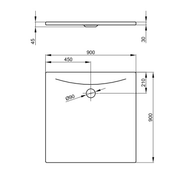 Душевой поддон Bette 90х90 см 3381-000 PLUS