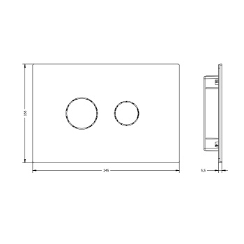 Смывная клавиша Artceram INOX нержавеющая сталь 714.000.BS
