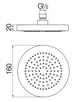 Верхний душ Nobili AD139/73CR