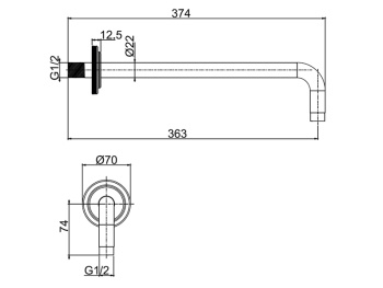 Держатель верхнего душа Fima Carlo Frattini PARK LANE F1338SN