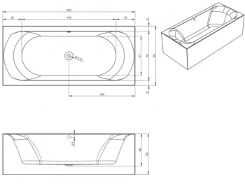 Акриловая ванна Riho 200x90 B144011005