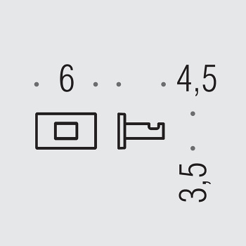 Крючок одинарный Colombo Look LC27 чёрный матовый BLC27.NM