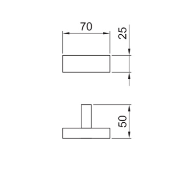 Крючок Fantini Linea Matt Gun Metal PVD 92 P5 7708