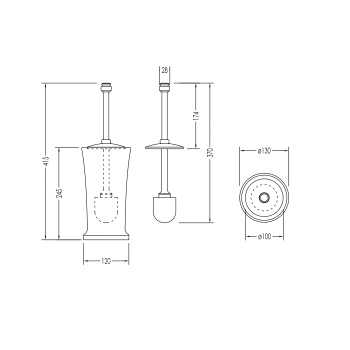 Ершик напольный Devon&Devon First Class хром DD33120CR