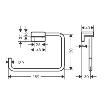 Hansgrohe AddStoris Полотенцедержатель , золото