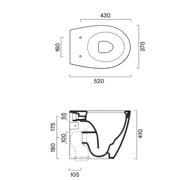 Унитаз напольный Catalano Italy 712520001 белый глянцевый