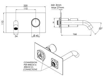 Смеситель для раковины Daniel Trilogy TG632KBDP золото брашированное