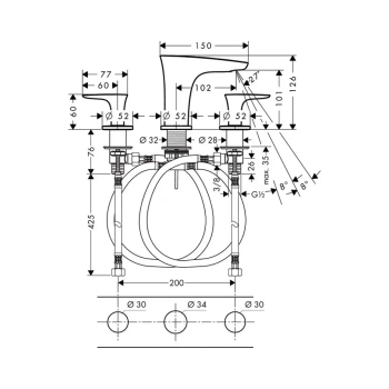 Смеситель для раковины Hansgrohe Pura Vida 15073000 хром