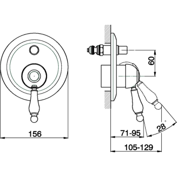 Встраиваемая часть однорычажного смесителя для ванны Cisal ZA00221004 Акция