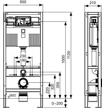 Инсталляция для унитаза Tece Teceprofil 9500393