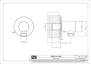 Шланговое подключение Gessi Gessi316 54269.707 Black Metal Brushed PVD