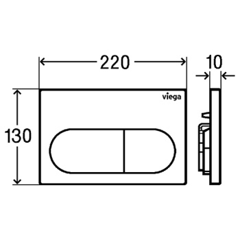 Система инсталляции для унитаза Viega Prevista Dry с креплением и клавишей смыва