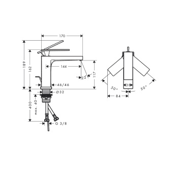 Смеситель для раковины Hansgrohe Tecturis E 73010700 белый
