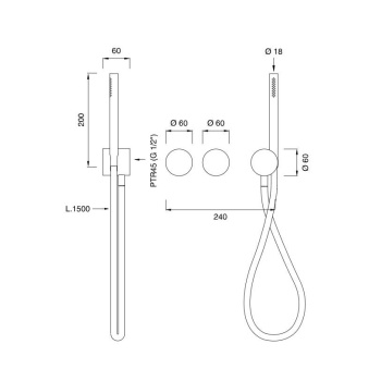 Смеситель для ванны CЕА Design Opus OPS 24 W S сталь
