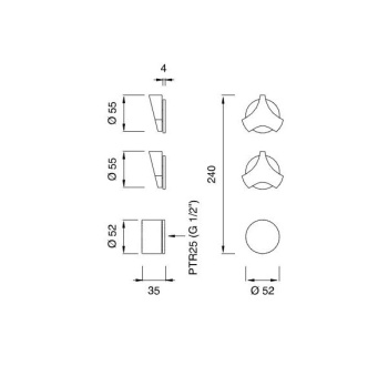Смеситель для ванны CЕА Design Ziqq ZIQ 82 S с термостатом сталь