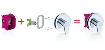 Смеситель скрытого монтажа Ravak Neo NO 066.00 без переключателя X070044