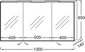 Зеркальный шкаф 130 см Jacob Delafon EB779-N18, белый