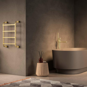 Полотенцесушитель водяной Margaroli Concerto 7324704EGON 81x53 золото